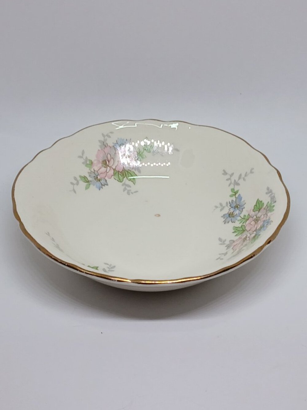 VINTAGE 1940s-50s Homer Laughlin Republic Shape FLORAL Pattern R1434 FRUIT BOWL